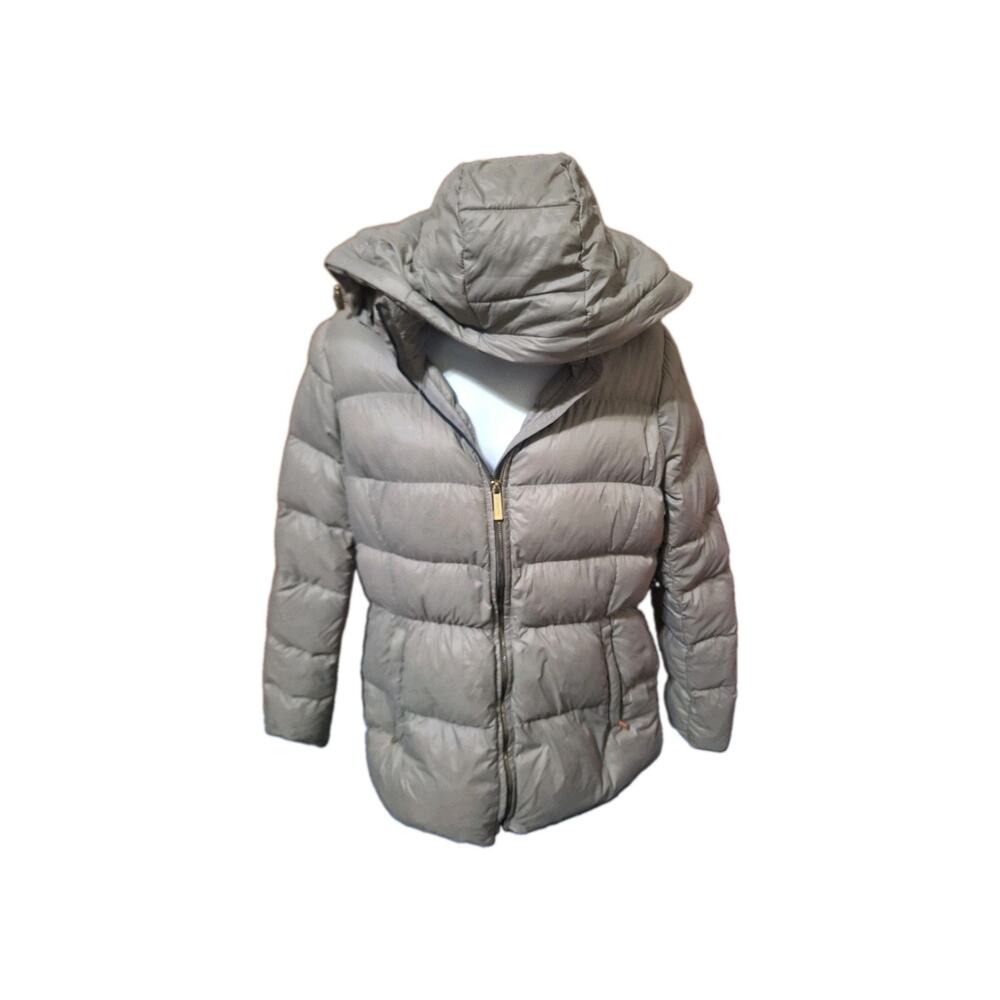MICHAEL KORS WOMEN'S PACKABLE DOWN FILL PUFFER KHAKI HOODED JACKET SIZE M